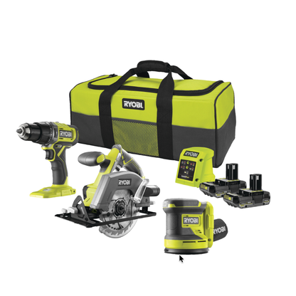 18V Cordless Combi Drill, Circular Saw & Orbital Sander Starter Kit