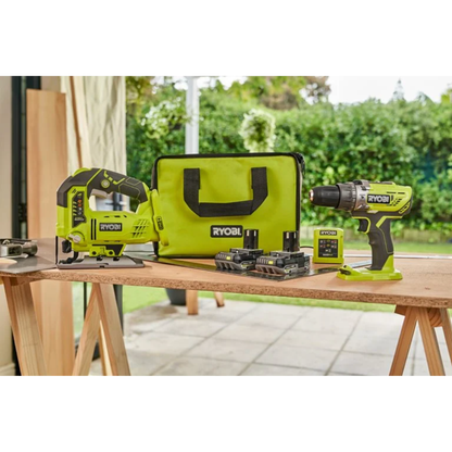 18V Cordless Combi Drill & Jigsaw Starter Kit
